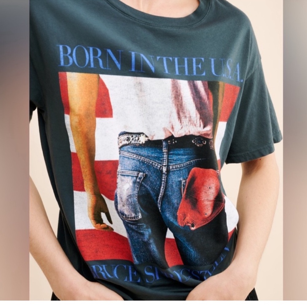 Anthropologie / LetLuv Bruce Springsteen Boyfriend Tee, NEW - Picture 6 of 9
